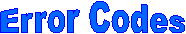 Error Codes